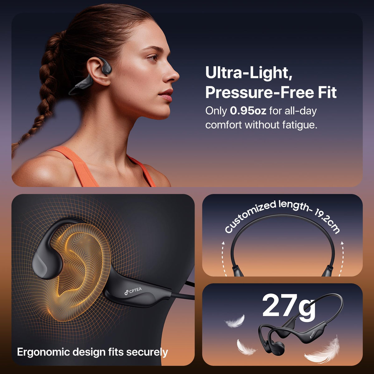 CPTEA Bluetooth fast pairing for quick connections and stable range.