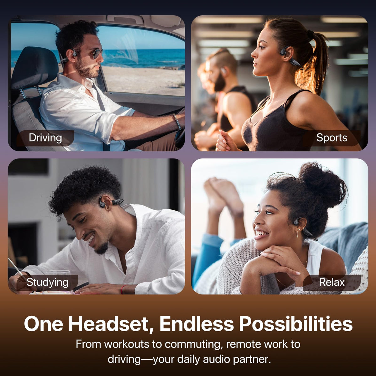 CPTEA open-ear headphones ideal for running, cycling, and daily commuting.
