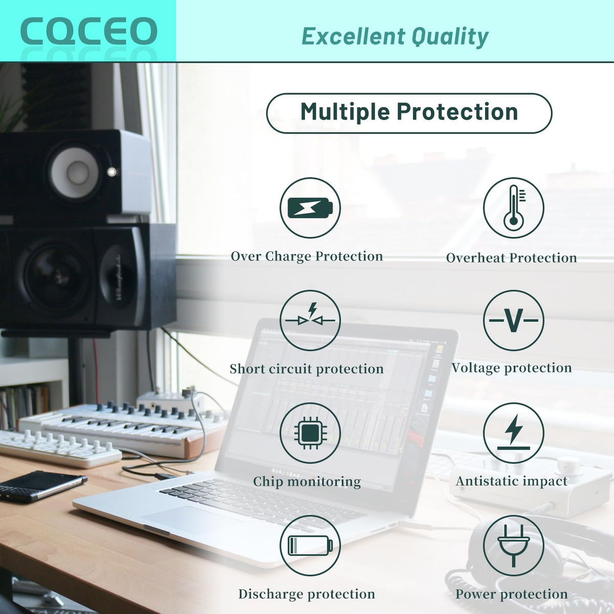 CQCEO Bose S1 Pro battery with circuit protection for safety