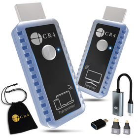 CR4 front view showing compact transmitter and receiver for quick setup