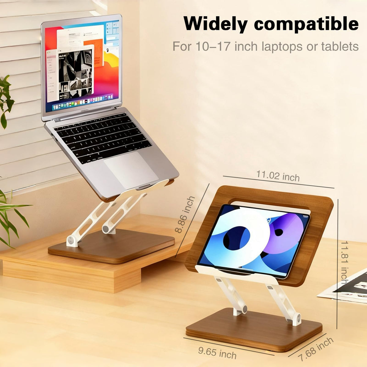 Craftreasure laptop stand fits 10-17 inch devices securely