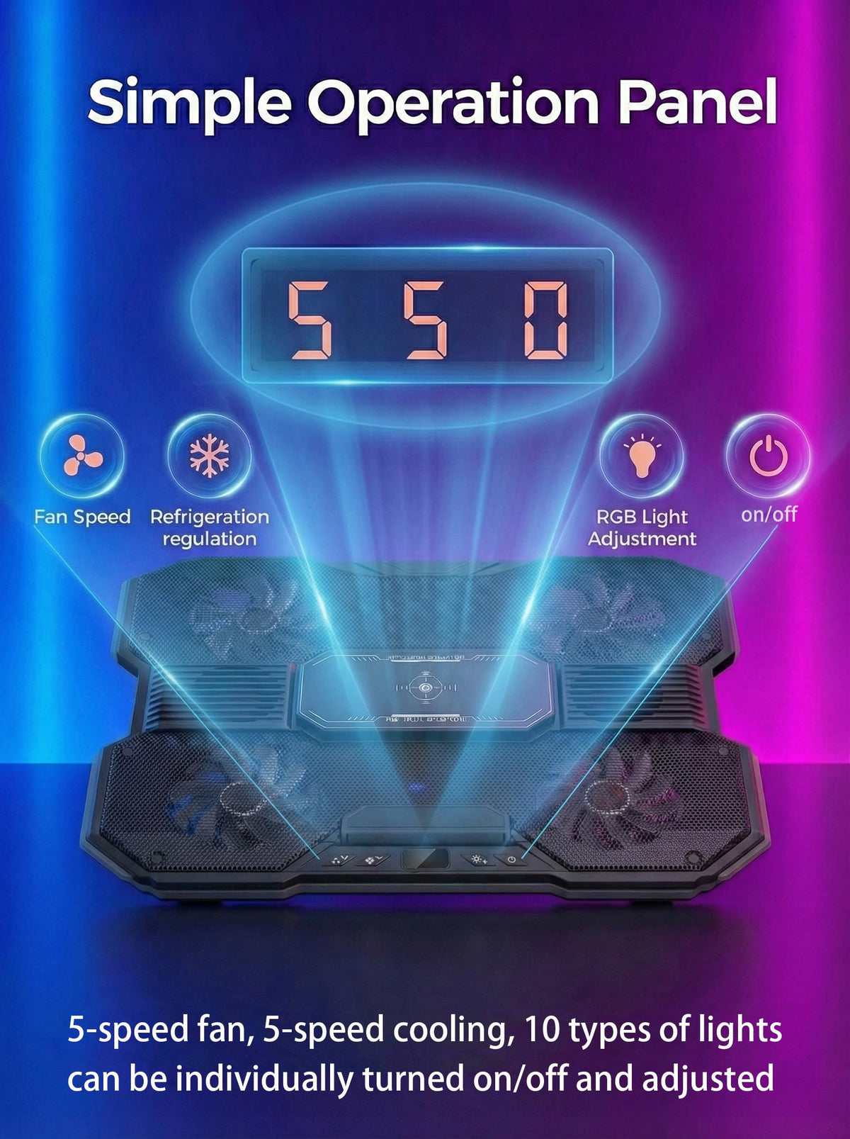 Craftreasure RGB lights glowing across the pad for customizable ambience