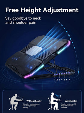 Craftreasure side profile showing seven height settings for ergonomic comfort