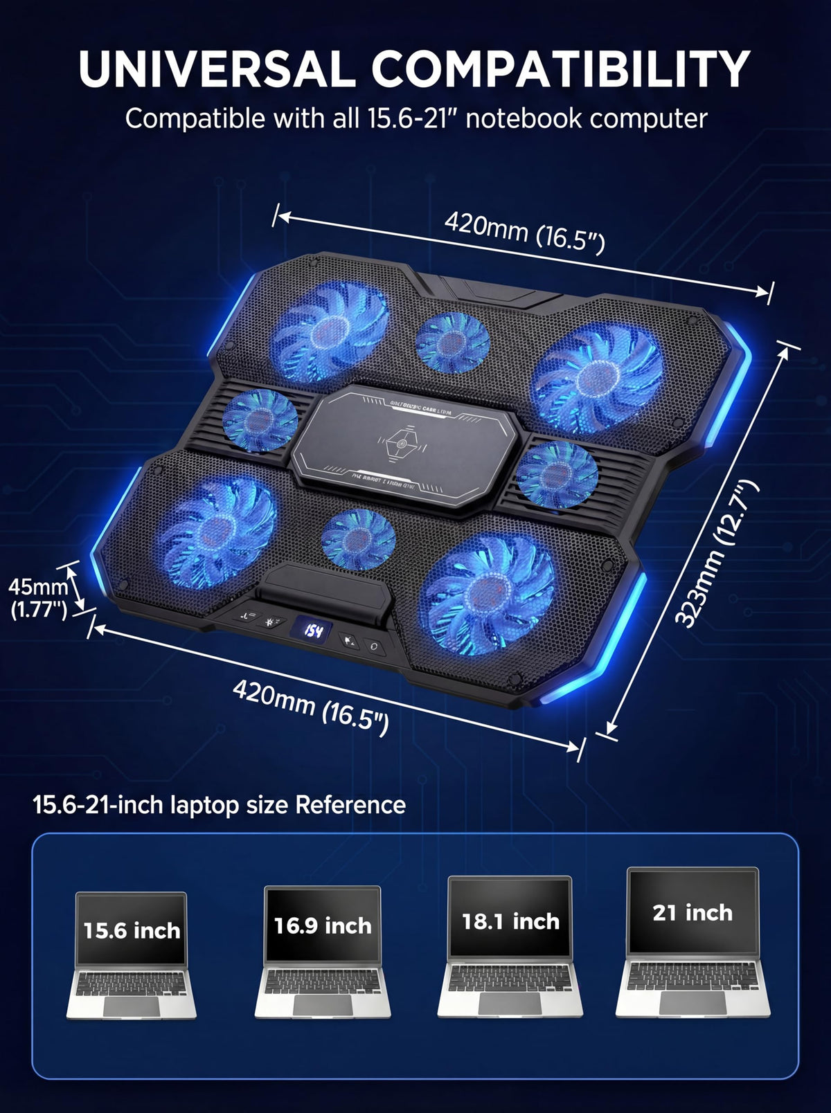 Craftreasure next to a 17-inch laptop showing fit and size compatibility