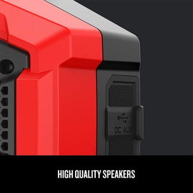 CRAFTSMAN V20 speaker AC power option supports continuous listening