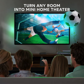 Craig player connected to living room TV showing small home theater benefit