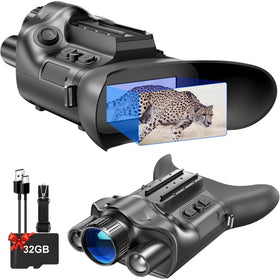 Crangcam 4K day-night binoculars with rangefinder for precise targeting in outdoor missions.