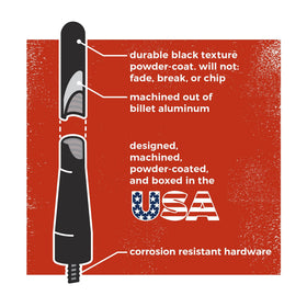 Powder-coated textured finish resists chipping, fading, and peeling on the CravenSpeed Stubby