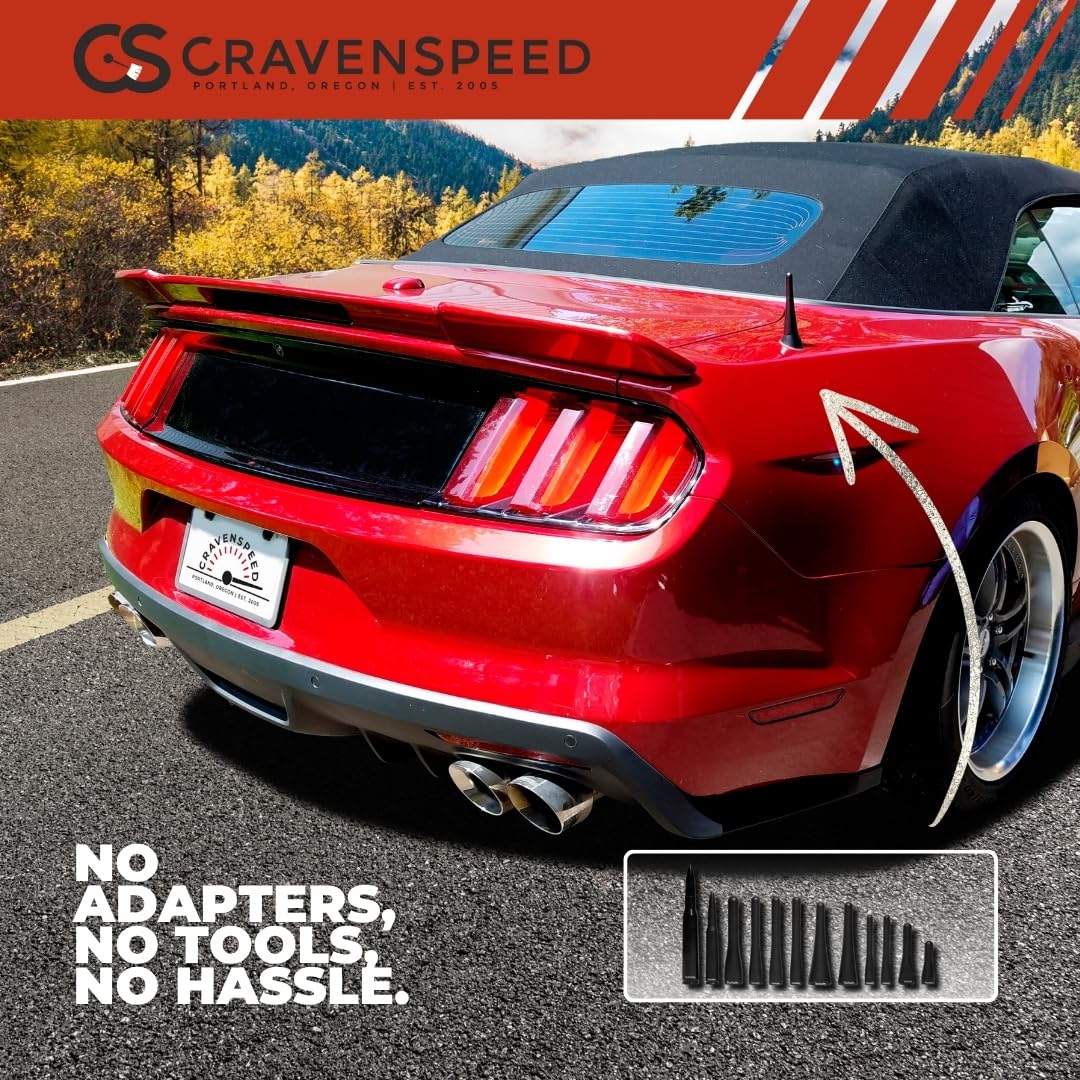 CravenSpeed Stubby antenna stainless hardware close-up