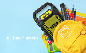 Crayola Mini Karaoke 10W peak power for loud celebrations.