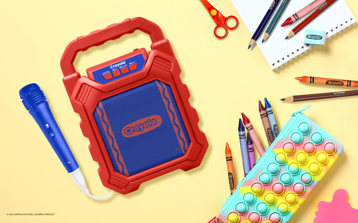 Crayola Mini Karaoke battery up to 2 hours on a charge
