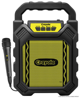 Crayola Mini Karaoke blue colorway promotes playful home karaoke fun.