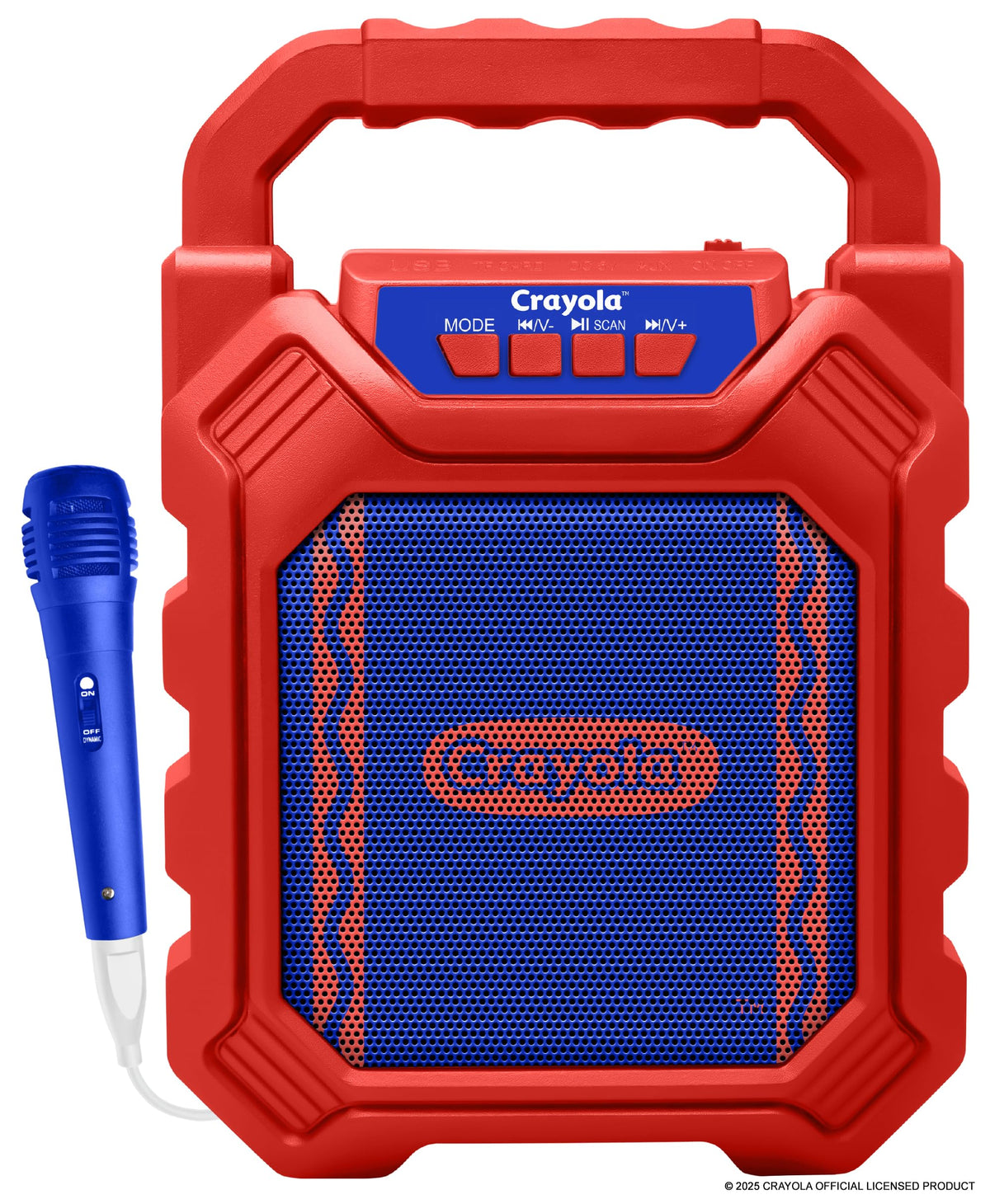 Crayola Mini Karaoke Machine blue front view for lively home performances