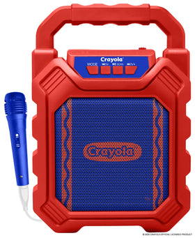 Crayola Mini Karaoke Machine blue front view for lively home performances