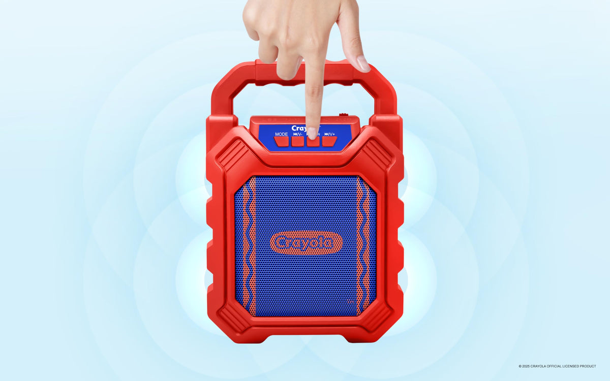 Crayola Mini Karaoke Bluetooth panel easy wireless connection