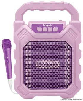 Crayola Mini Karaoke front view shows colorful portable design for family fun