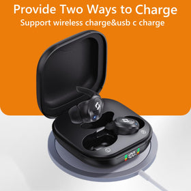 CREASO earbuds with case and extra tips showing size options and portability