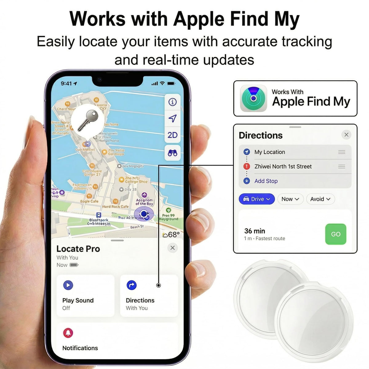 CREASO GPS tracker integrates with Apple Find My for seamless iOS tracking