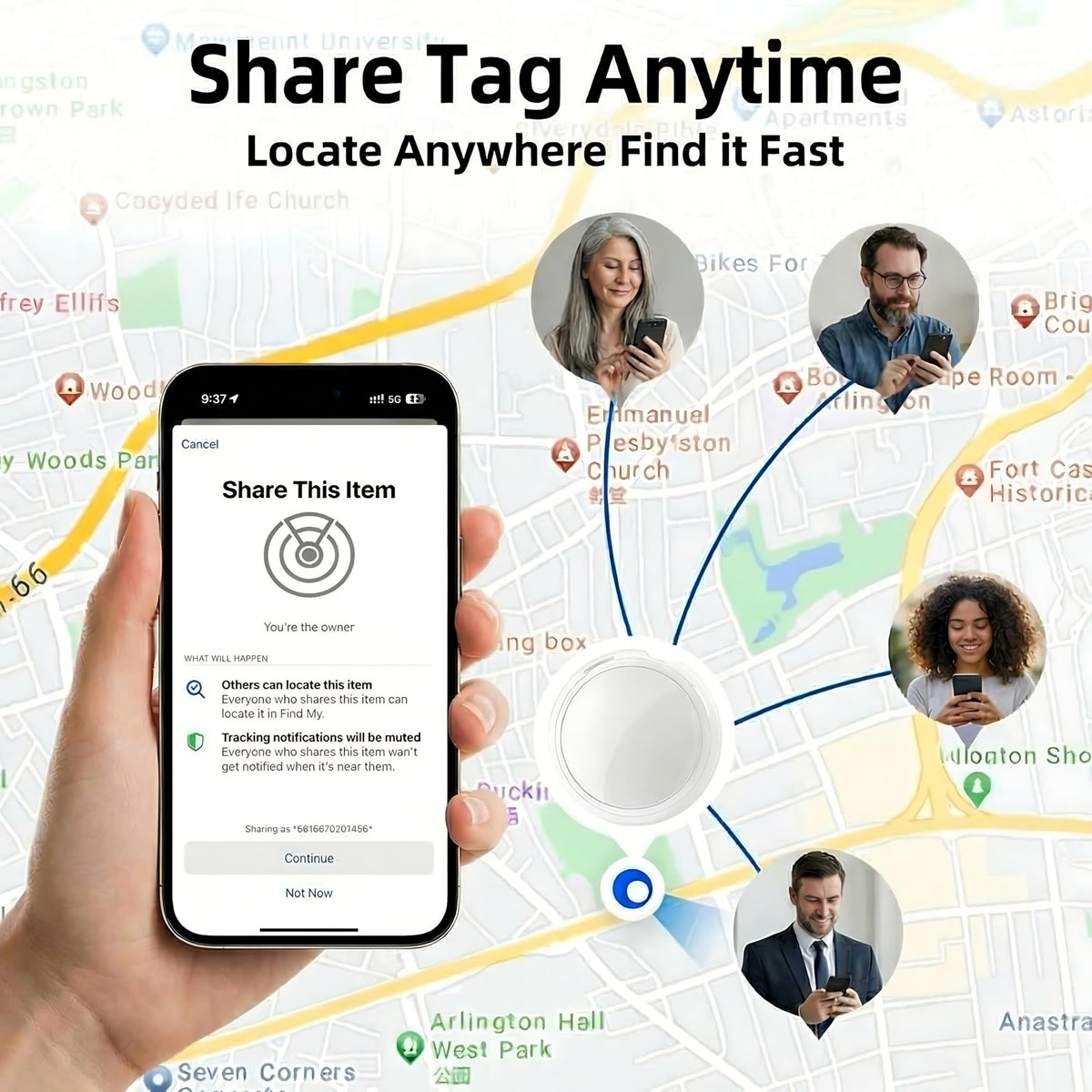 CREASO GPS tracker Lost Mode shares contact on iOS for family help