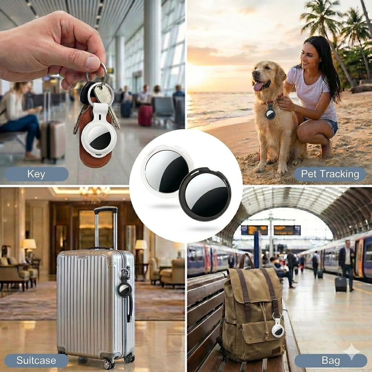 CREASO Tracker Tags two-pack-contents includes two anti-loss tags