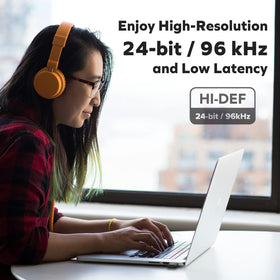 Creative BT-W6 connected to a gaming console showing low-latency audio for gaming