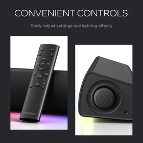 Creative Labs Sound Blaster GS5 RGB fits your gaming setup and saves desk space