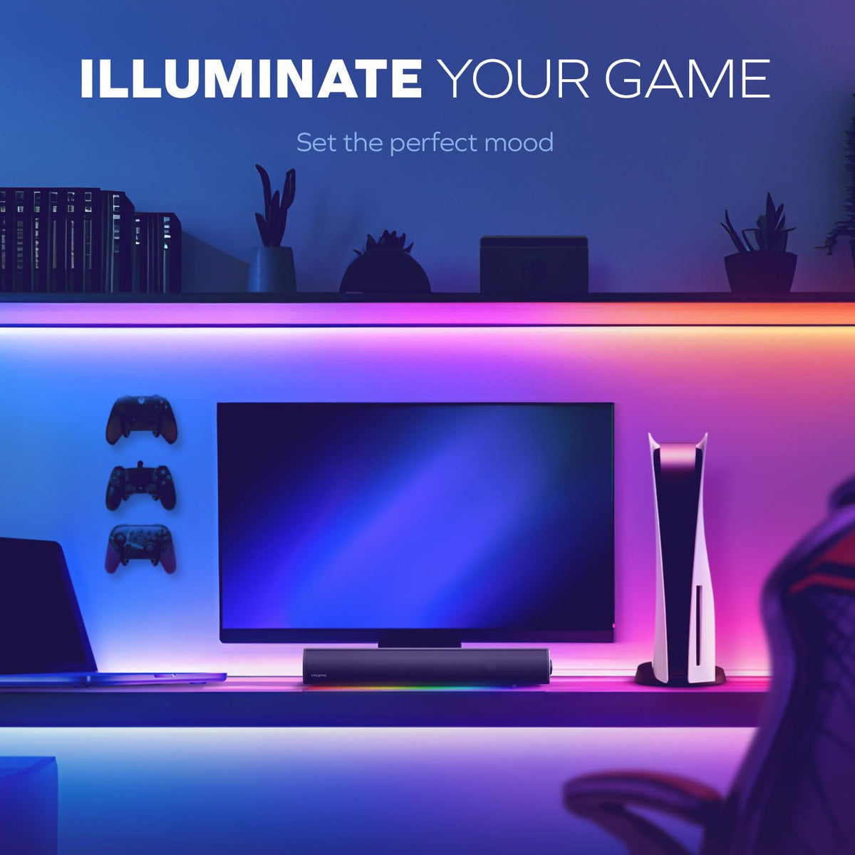 Creative Labs Sound Blaster GS5 RGB lighting enhances desktop ambience