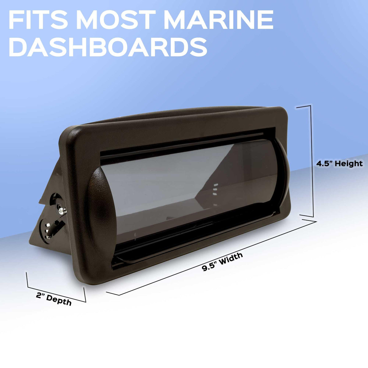 Creative Audio CAMC1B rear shelf detail supports secure mounting on rough seas