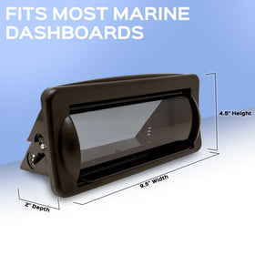 Creative Audio CAMC1B rear shelf detail supports secure mounting on rough seas