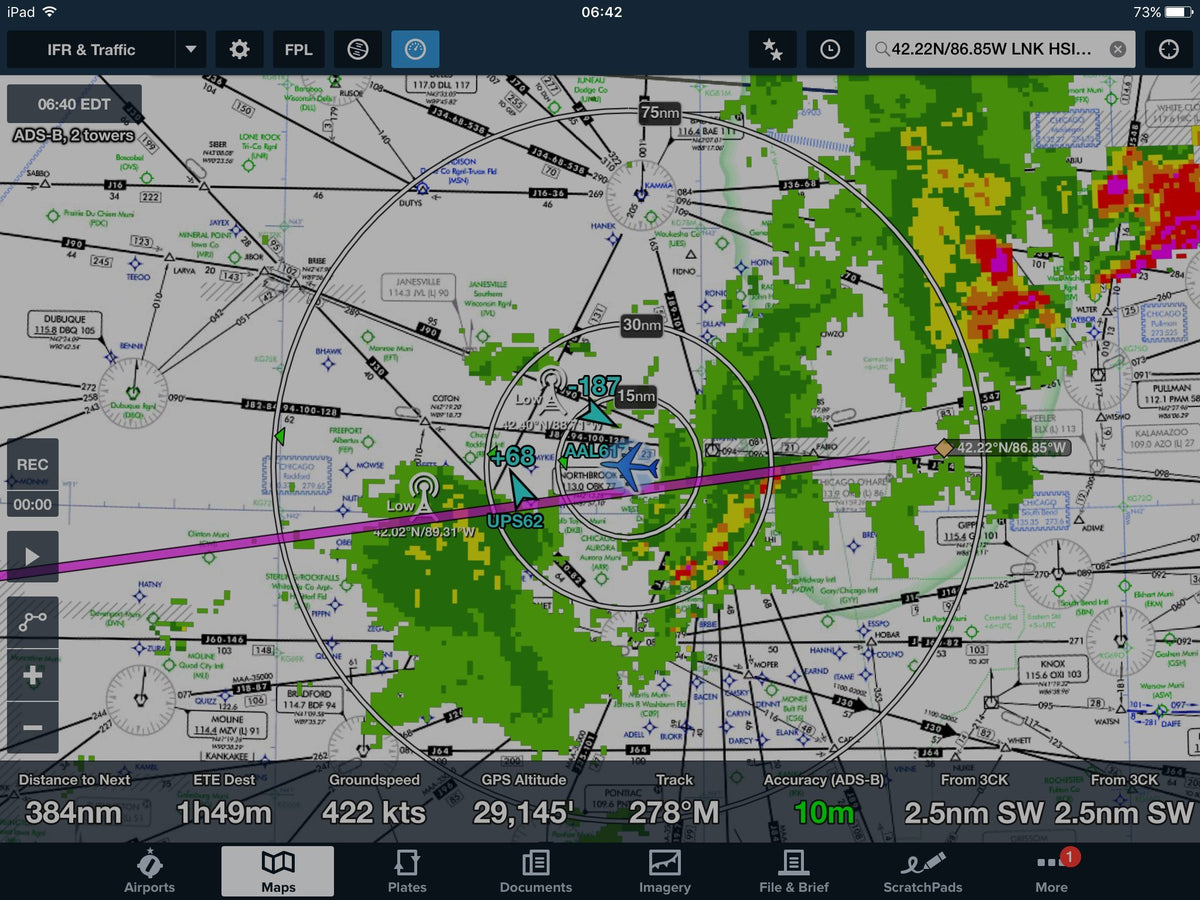Crew Dog Stratux internal WAAS GPS maintains accurate position data during flight