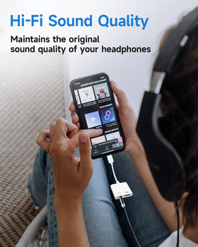 Criello portable 2-in-1 dongle for music and charging on trips