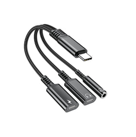 Criello USB-C to 3.5mm adapter front view, compact and portable