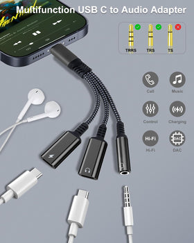 Criello USB-C to 3.5mm adapter side profile with slim aluminum body