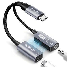 Criello USB-C 3.5mm audio adapter in action for crisp, high-quality sound on the go.