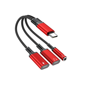 Criello USB-C to 3-5mm adapter dongle for audio and charging on the go