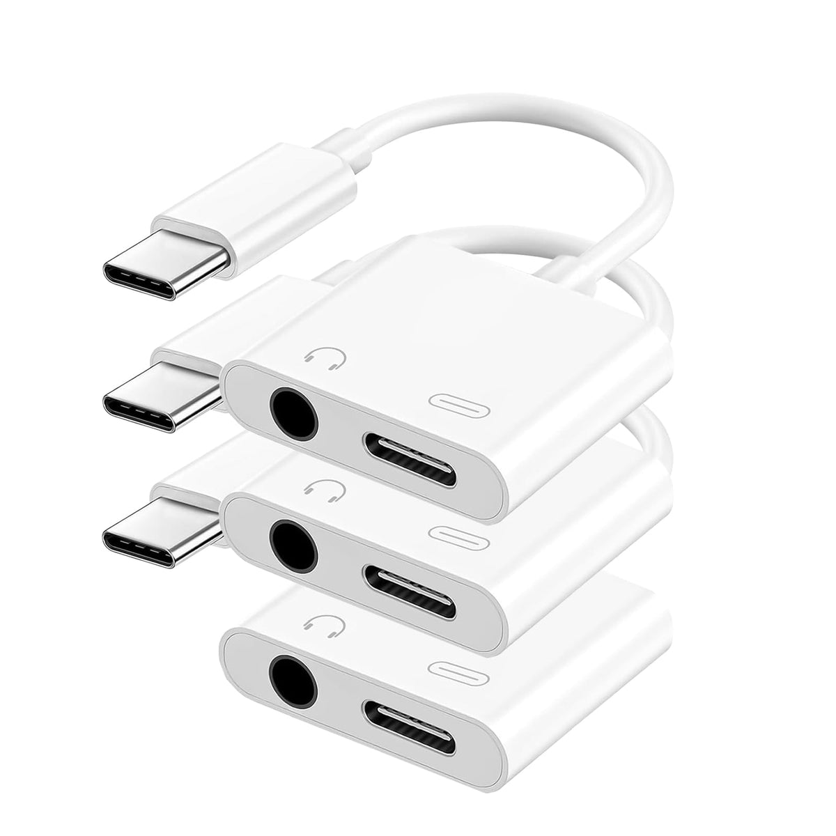 Criello USB-C to 3.5mm adapter front view shows sleek build and audio port.
