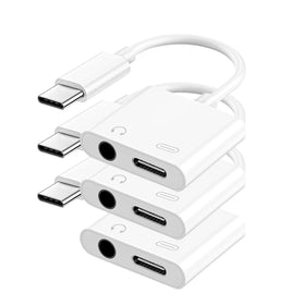 Criello USB-C to 3.5mm adapter front view shows sleek build and audio port.