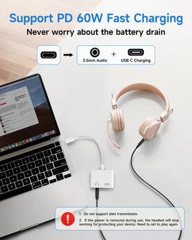 Criello USB C dongle shows 30W PD charging during playback
