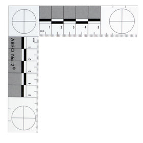 Crime Scene closeup of millimeter graduations showing precise markings for accurate measurement