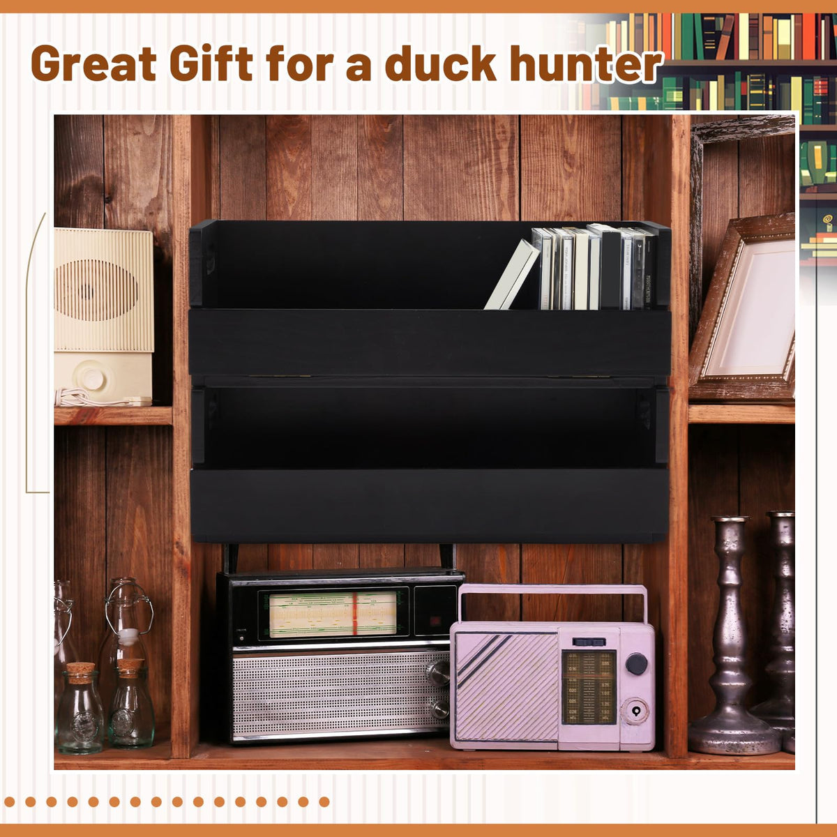 CroBlissful black finish wood adds timeless elegance to media organization.