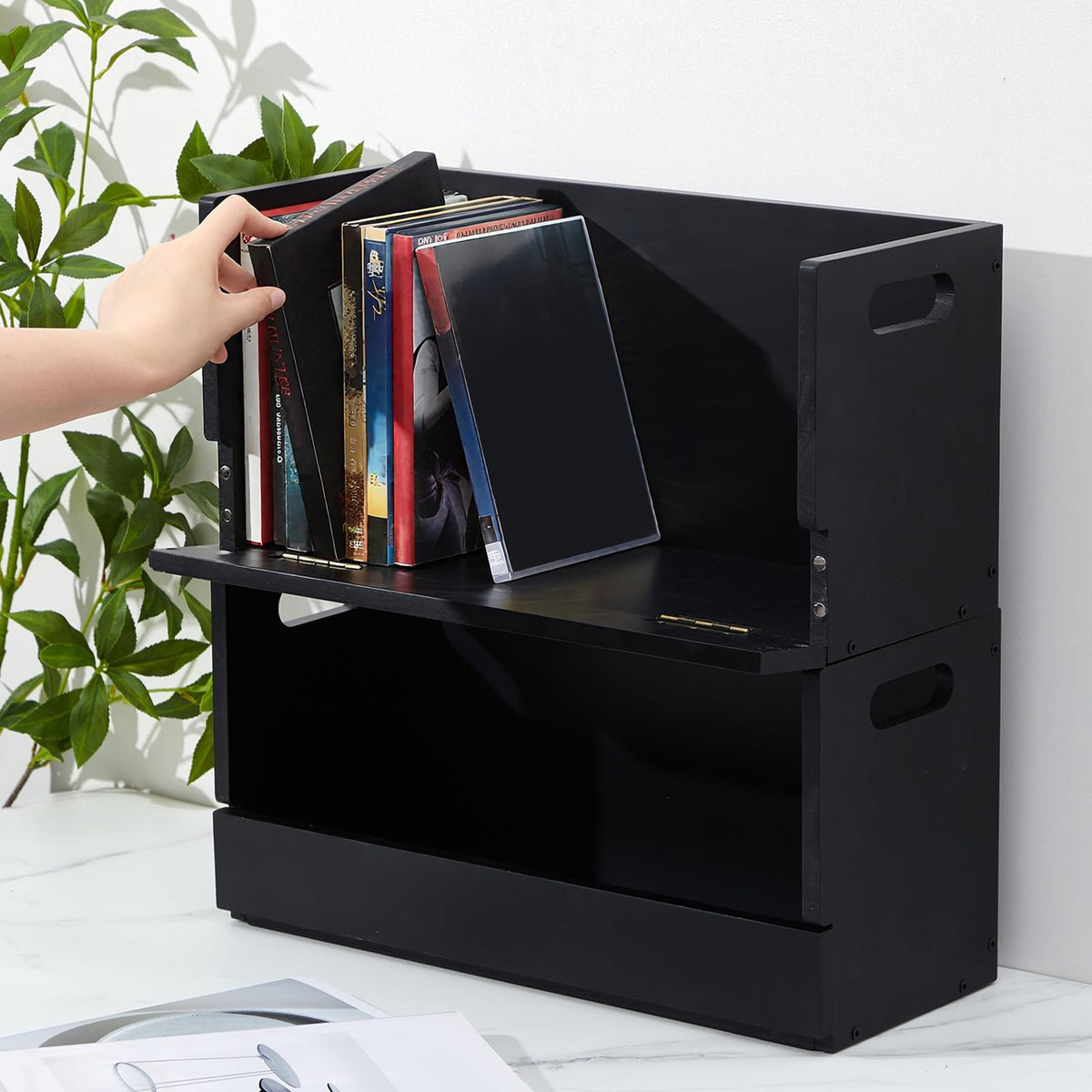 CroBlissful compact dimensions fit on desks or shelves for quick access.