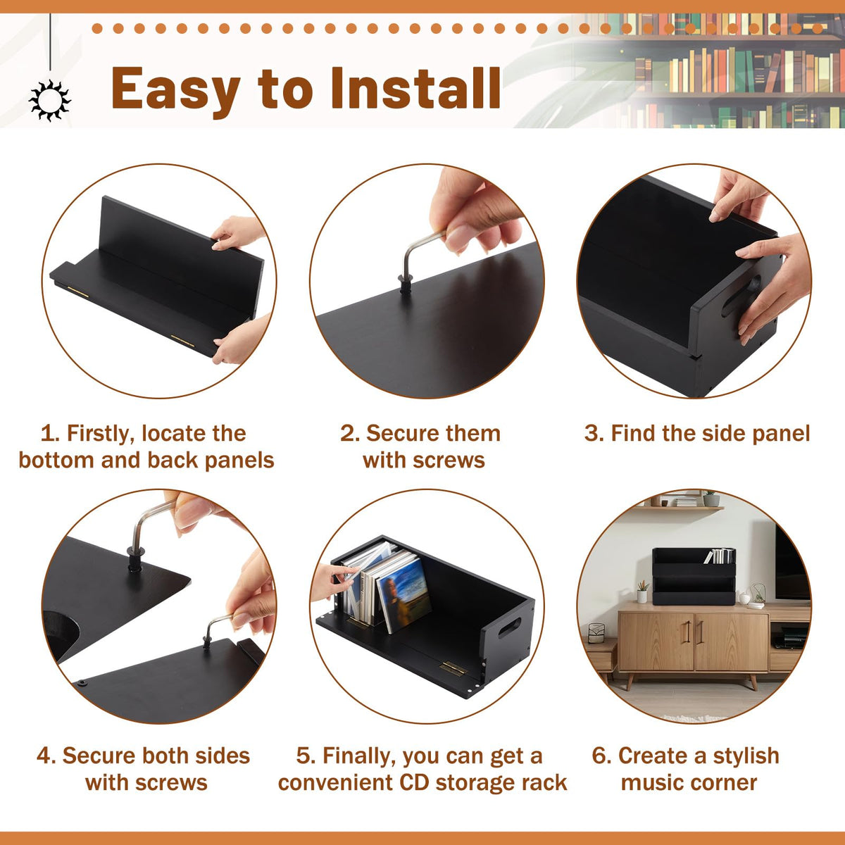 CroBlissful multi-media storage capable of housing CDs, DVDs, tapes and VHS.