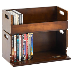 CroBlissful front view showing wood boxes and tidy storage benefit