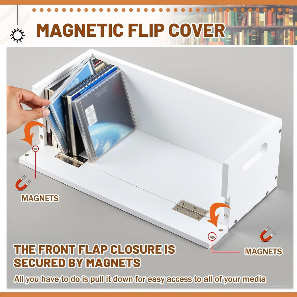 CroBlissful stackable CD storage boxes ideal for compact media organization.