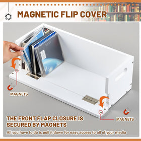 CroBlissful stackable CD storage boxes ideal for compact media organization.