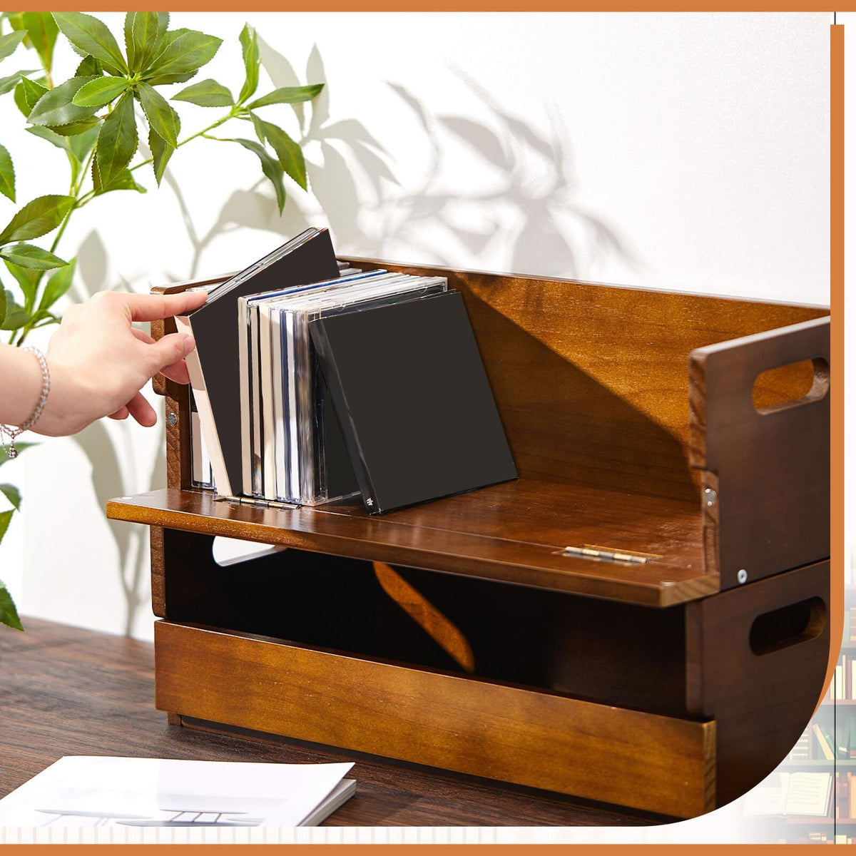 CroBlissful stacked boxes on shelf saving space and creating a tidy vertical display