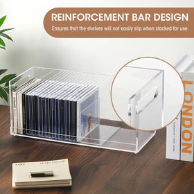 CroBlissful transparent display shelf keeps items in view for quick access.