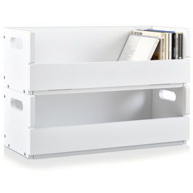CroBlissful white CD box front view showing neat storage and tidy display