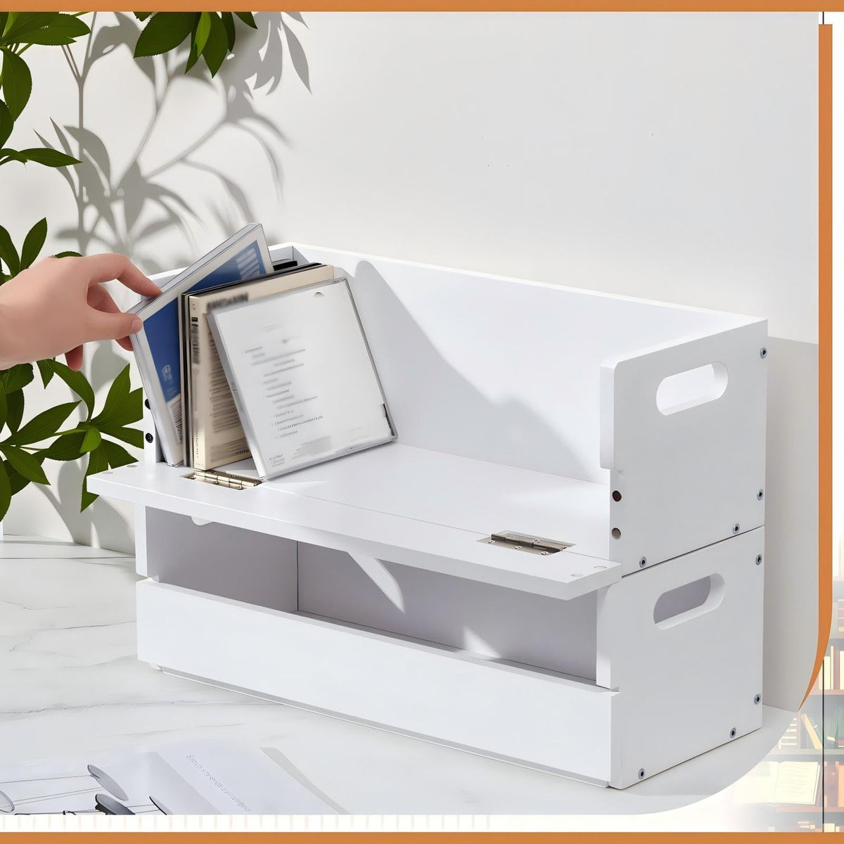 CroBlissful white wooden rack blends with decor for elegant media storage.