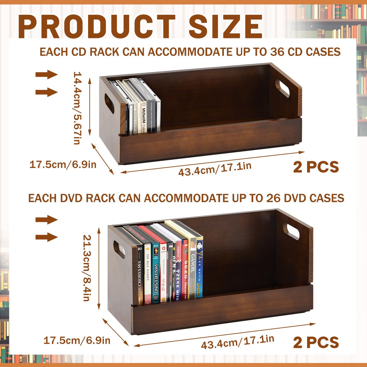 CroBlissful wooden CD storage box with magnetic front for secure storage